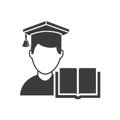 avatar graduated with education icon vector illustration design