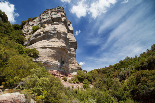 Rock formation in the Collsacabra forest, Tavertet