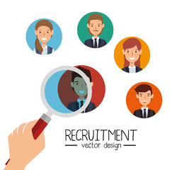 recruitment employee hired isolated vector illustration eps 10