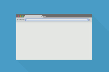 Simple Browser window on blue back ground