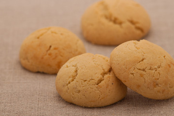 oatmeal cookies light brown circular shape