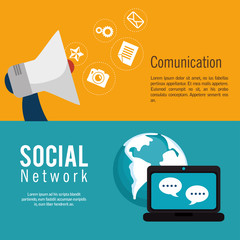 social media network globe isolated vector illustration eps 10