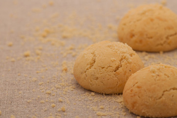 oatmeal cookies light brown circular shape