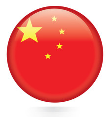 China flag button 