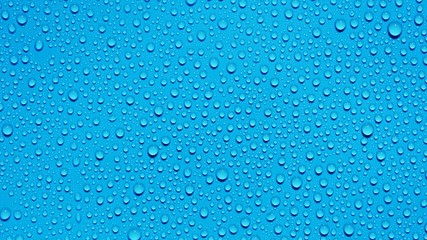 Blue water drops background