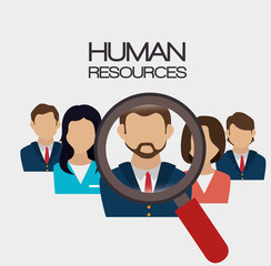 human resources recruit search design isolated vector illustration eps 10