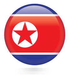 North Korea flag button 