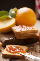 Homemade orange marmalade