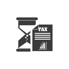 hourglass with finance icon vector illustration design