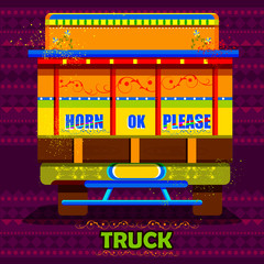 Indian Truck representing colorful India - 120479419
