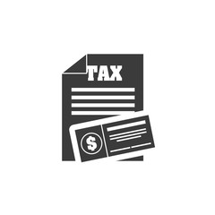 tax document with finance icon vector illustration design