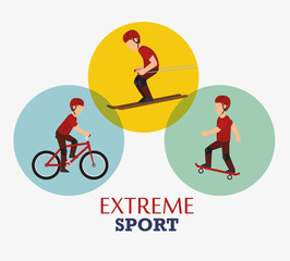 extreme sports design isolated vector illustration eps 10