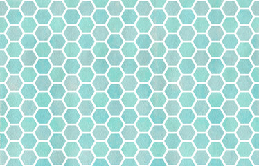 Watercolor geometrical comb pattern.