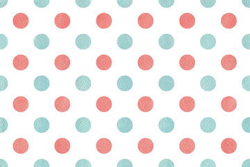 Watercolor polka dot background.