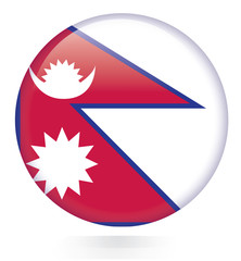 Nepal flag button