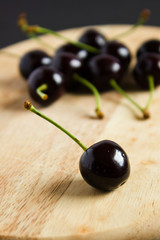 Still life with cherries.