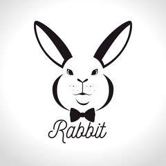 cartoon icon rabbit design isolated vector illustration eps 10