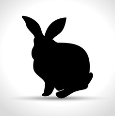 cartoon icon rabbit design isolated vector illustration eps 10