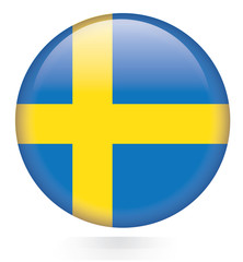 Sweden flag button