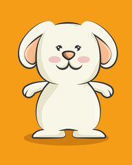 cartoon icon rabbit design isolated vector illustration eps 10