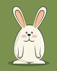 cartoon icon rabbit design isolated vector illustration eps 10