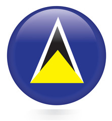 Saint Lucia flag button