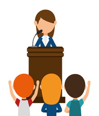 cartoon elections vote design vector illustration eps 10