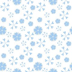 Elegant floral seamless pattern. Background with blue flowers