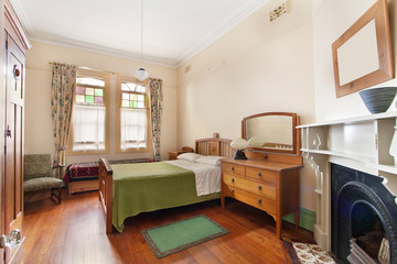 contemporary and classic bedroom in apartment
