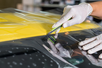 Windshield protection film installation series : Cutting protection film