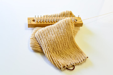 Knitting the Scarf by Handmade Isolated, Thailand