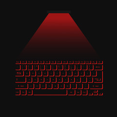 virtual laser keyboard red