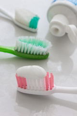 toothbrush and toothpaste