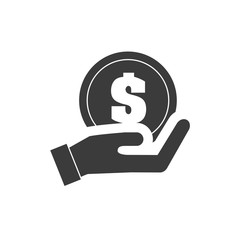 hand human give finance icon vector illustration design