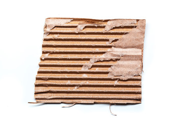 cardboard pieces isolated on white background