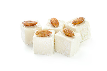 Turkish sweets on a white background