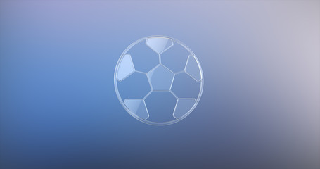 Obraz premium Football Glass 3d Icon