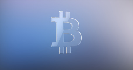 Bitcoin Glass 3d Icon