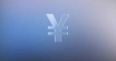 Obraz premium Japanese yen Glass 3d Icon