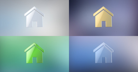 Obraz premium Home House 3d Icon