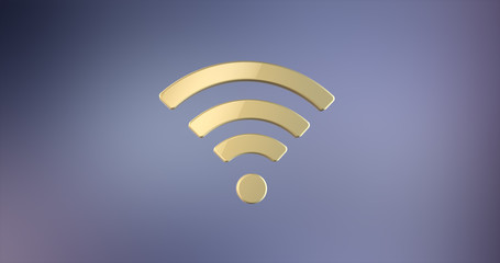 Wi-Fi Gold 3d Icon