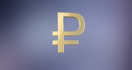 Ruble Gold 3d Icon