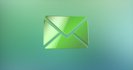 Envelope Green 3d Icon