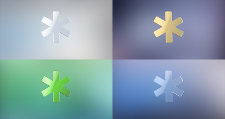 Asterisk 3d Icon