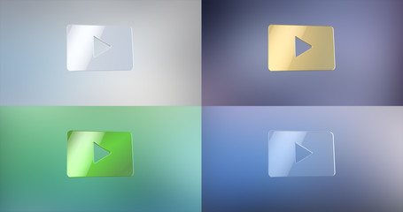 Video Play 3d Icon