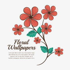 floral wallpapers design isolated vector illustration eps 10