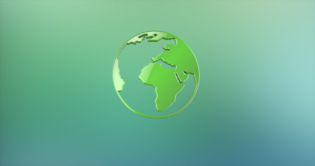 Earth Green 3d Icon