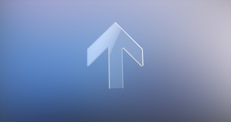 Arrow Up Glass 3d Icon