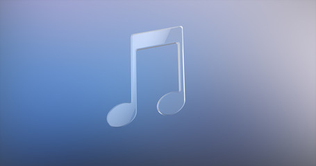 Tunes Glass 3d Icon