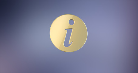 Info Gold 3d Icon